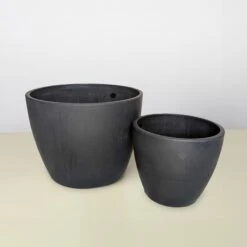 Black And TerraCotta Eco Pots -House Plant Shop BLACK ECO POT