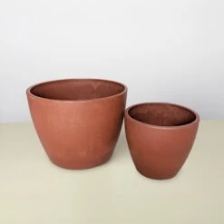 Black And TerraCotta Eco Pots -House Plant Shop TERRA.COTTA ECO POT